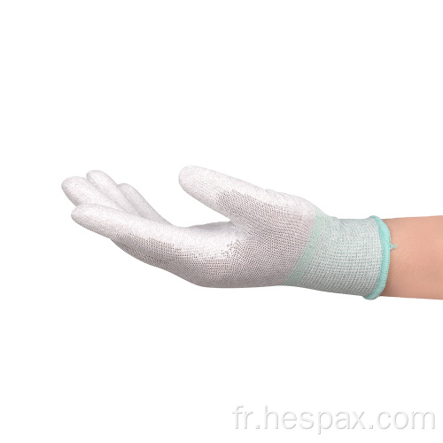 HESPAX OEM NYLON PU Gants de sécurité antistatiques électroniques